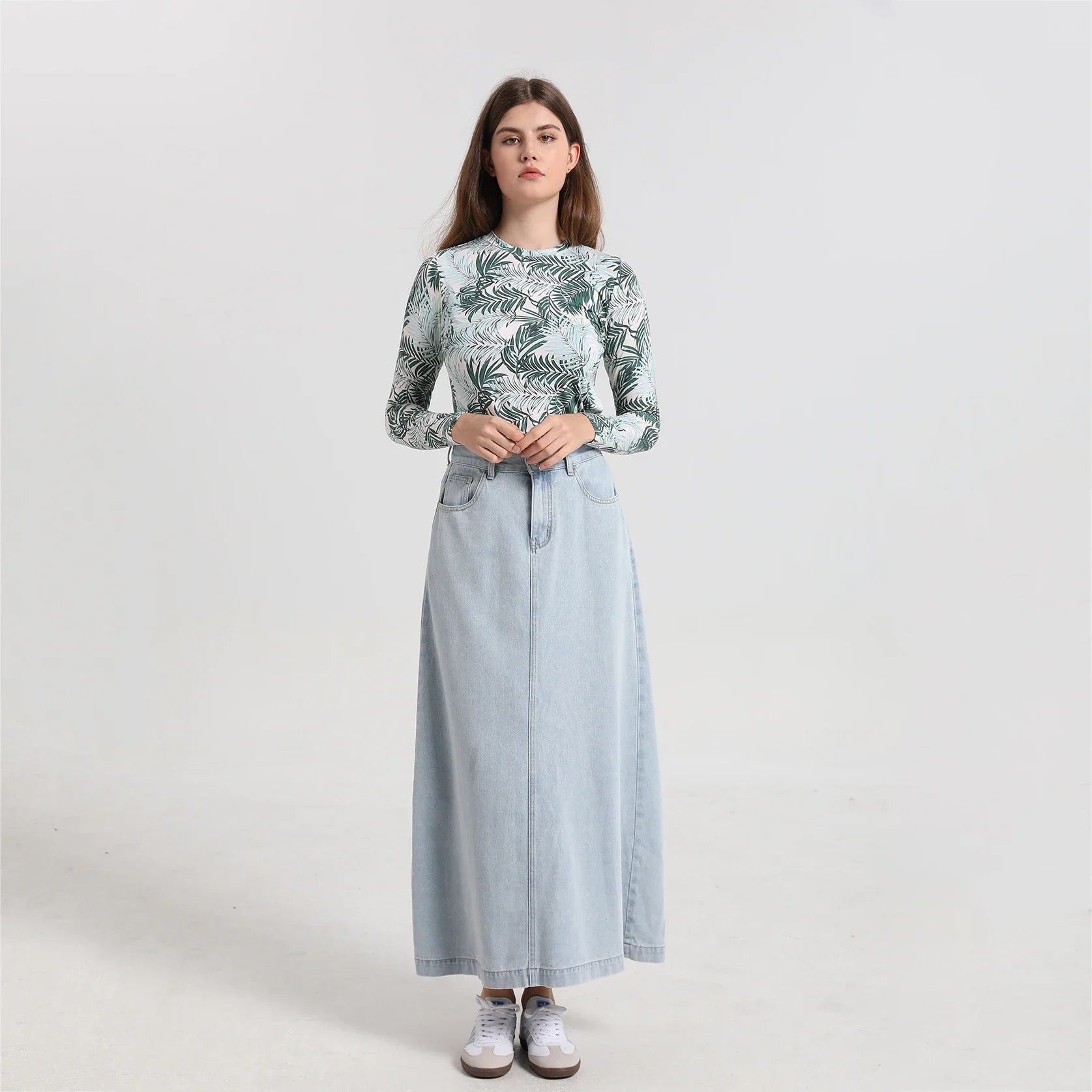 AP Printing Tee Stretchy  Modal Jersey Fabric 2024 Spring Summer Women Wrap T-shirt Can Matched White Muslin Strap Dress