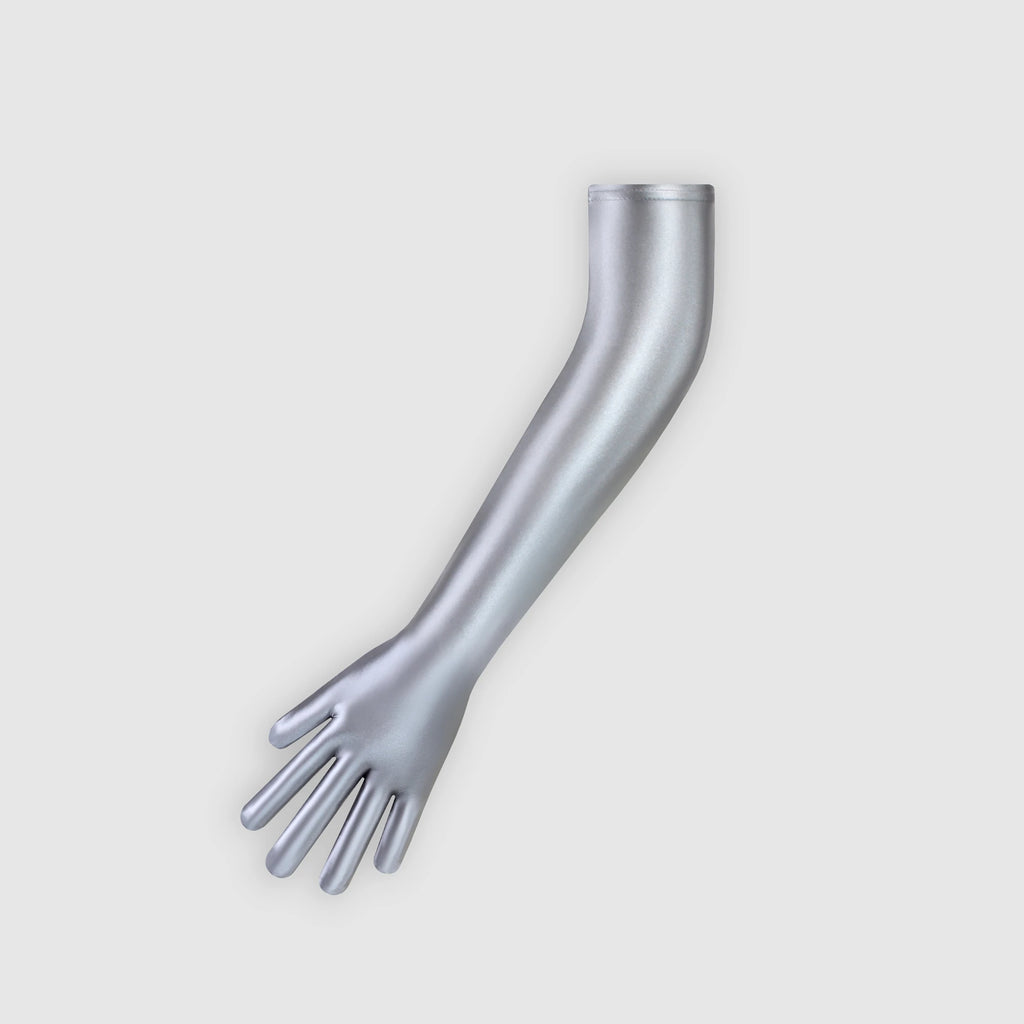 XClocKNYoung satin glossy gloves satin glossy connected finger gloves high elasticity gloves shiny role-playing dress gloves