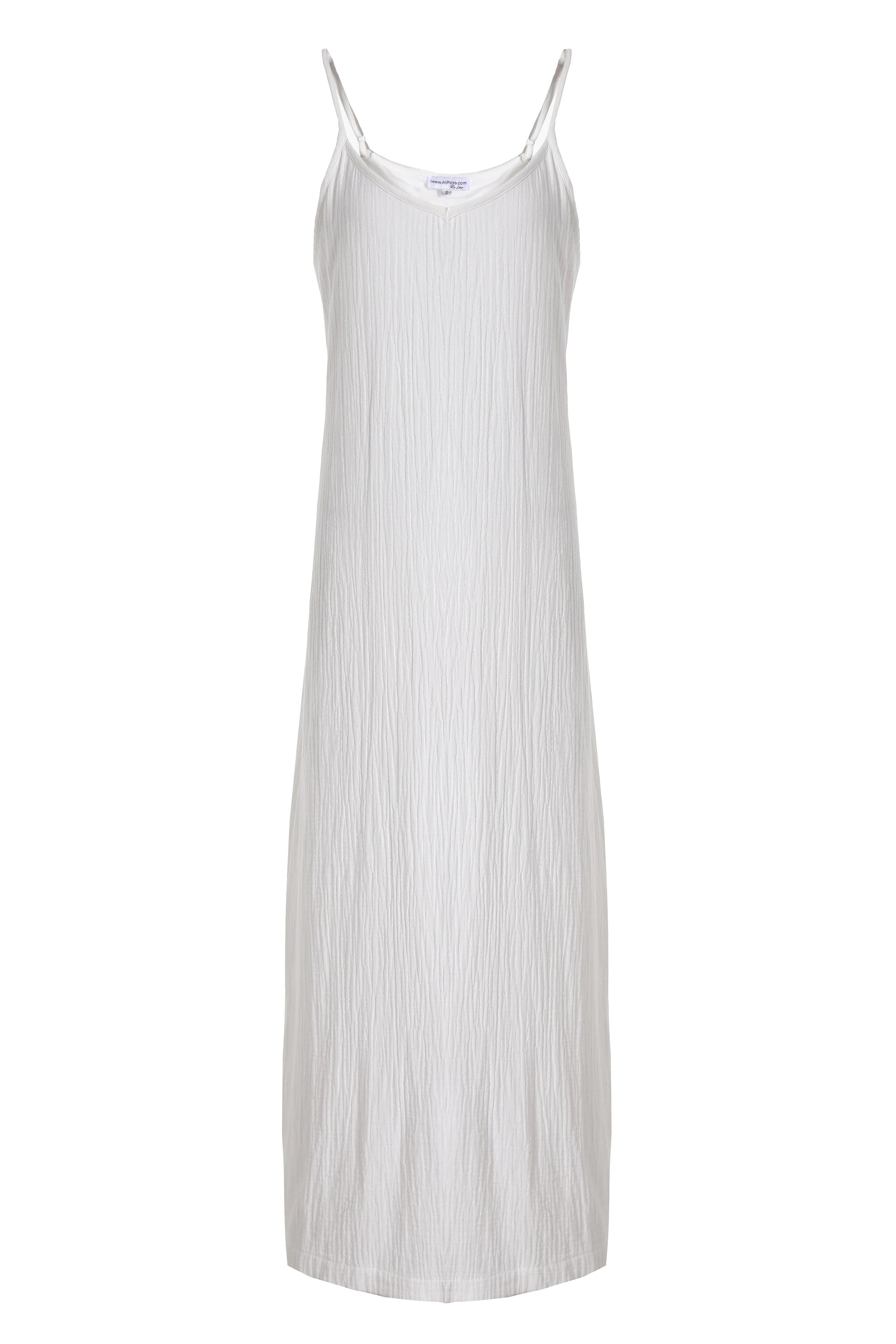 AP Printing Tee Stretchy  Modal Jersey Fabric 2024 Spring Summer Women Wrap T-shirt Can Matched White Muslin Strap Dress