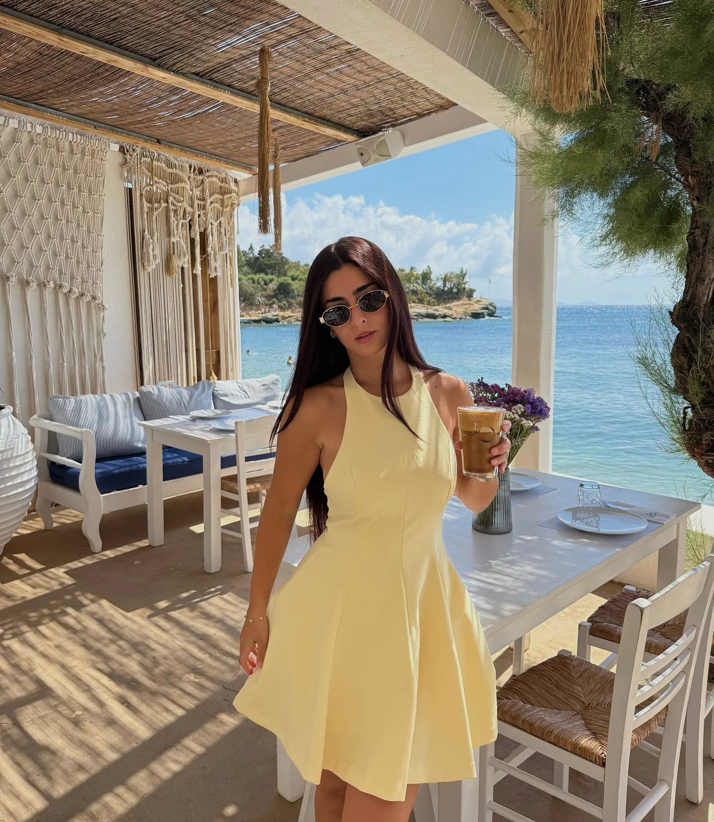 HH Women Summer Fashion Solid Halter Neck Zipper Backless Beach Party Dress Female Chic Sexy Sleeveless Backless Mini Dress