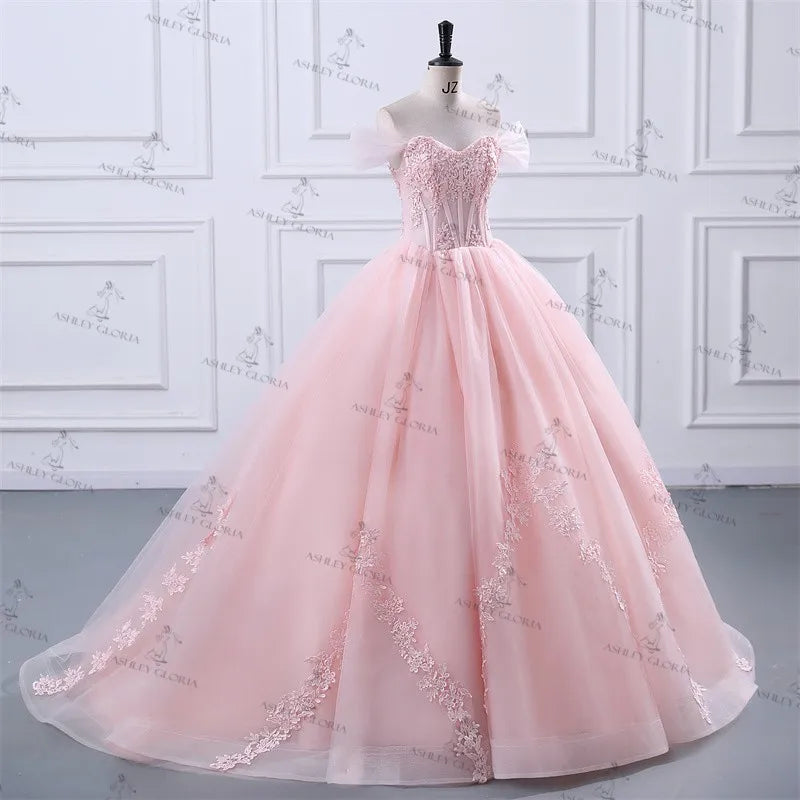 Ashley Gloria Sweet 15 Quinceanera Dresses Off The Shoulder Birthday Party Dress Formal Ball Gown 15 Year Old Dress Customized